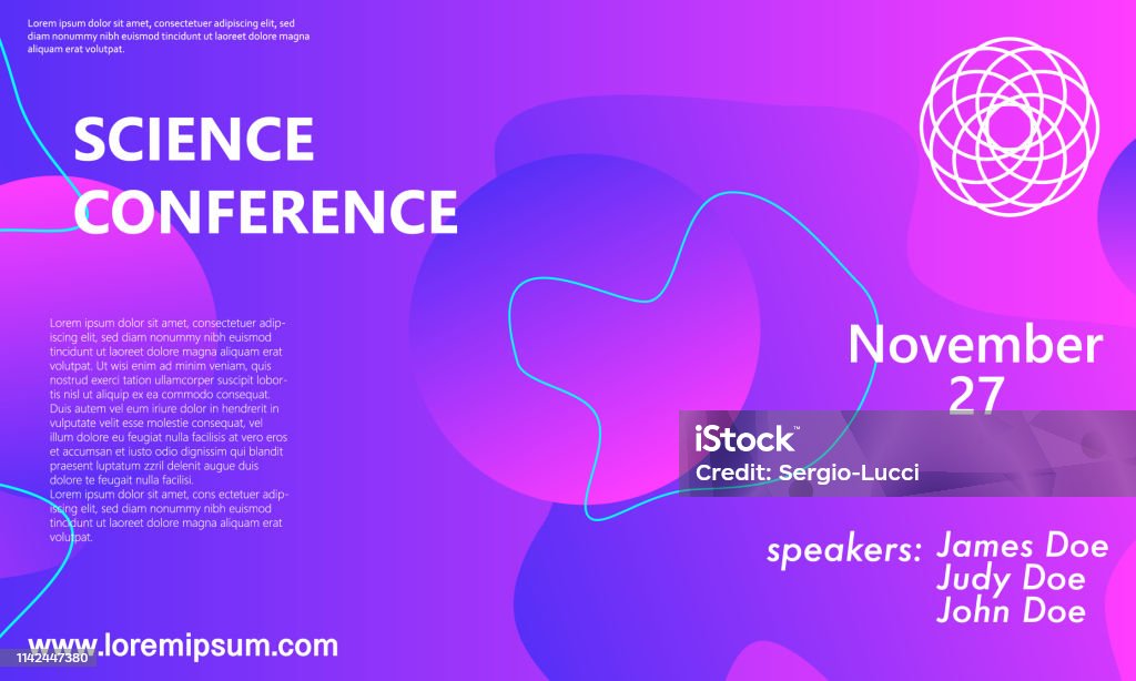 Science Invitation Abstract Science Conference Invitation Design Template Stock Illustration ...
