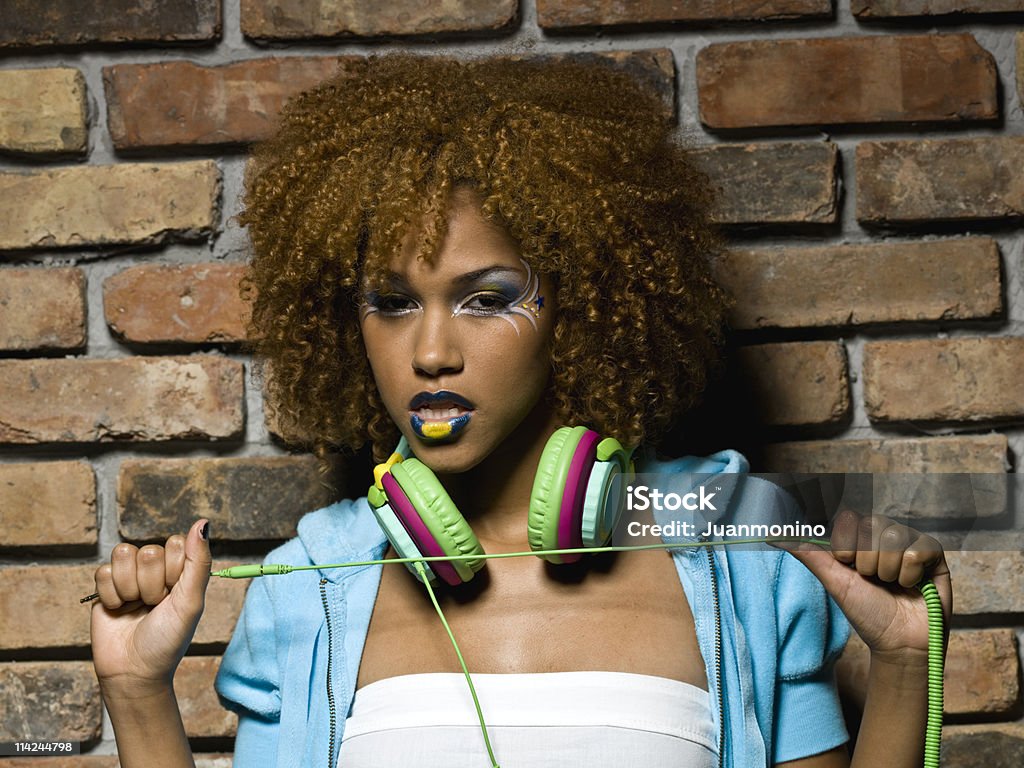 Muzyka Dziewczyna - Zbiór zdjęć royalty-free (Afrokaraibowie)
