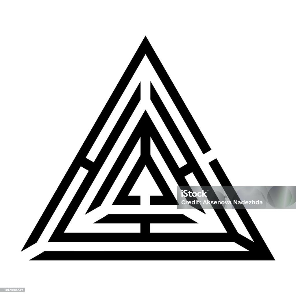 Labirinto Vector Vetores de Labirinto Triangular Simples Labirinto Com Ilustração Da ...