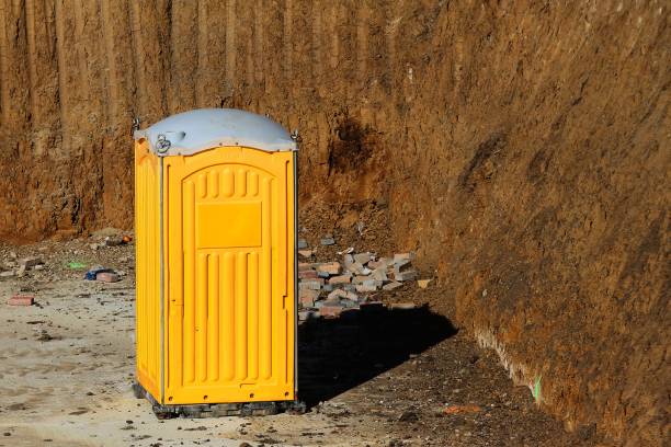 istock Yellow toilet cabin 1142449581