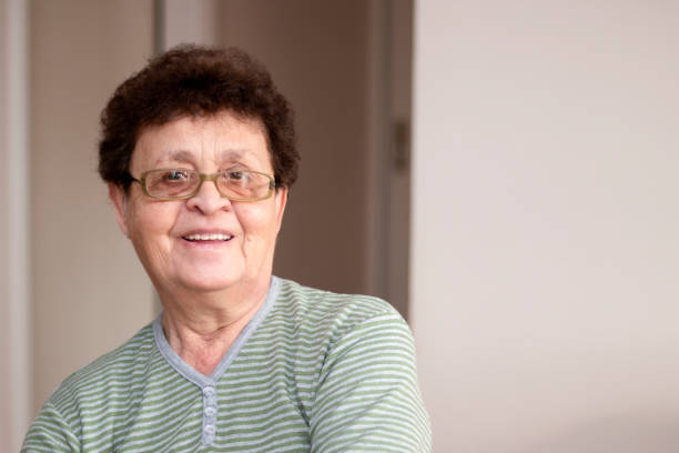 istock Happy senior woman. 1142450848