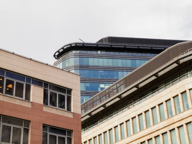 istock Modern skyscraper glass building in the city 1142451177