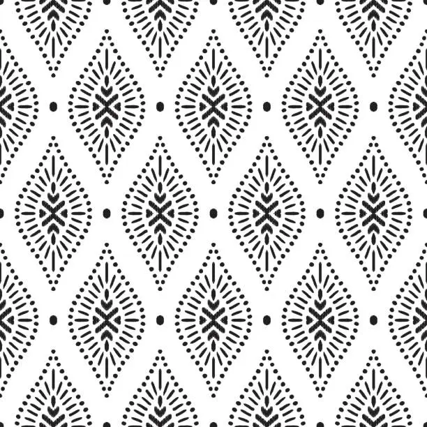 Vector illustration of Tribal seamless background.