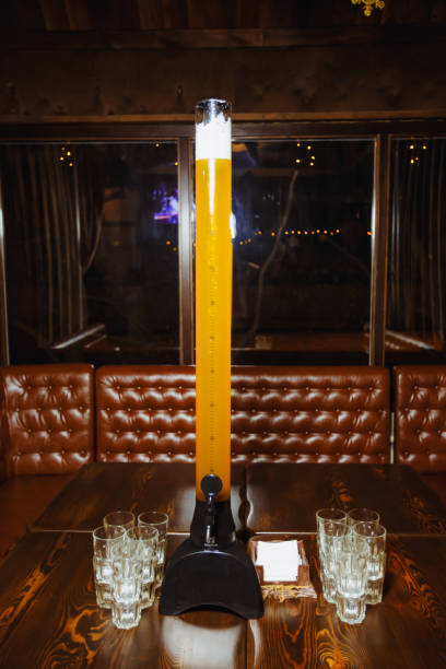 istock beer tower 5 liters on the table. 1142461229