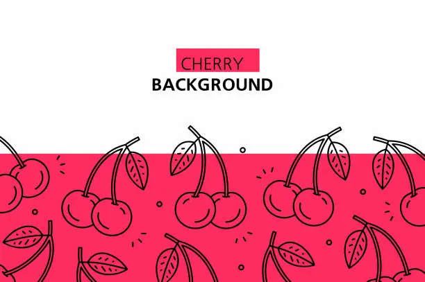 Vector illustration of Cherry background