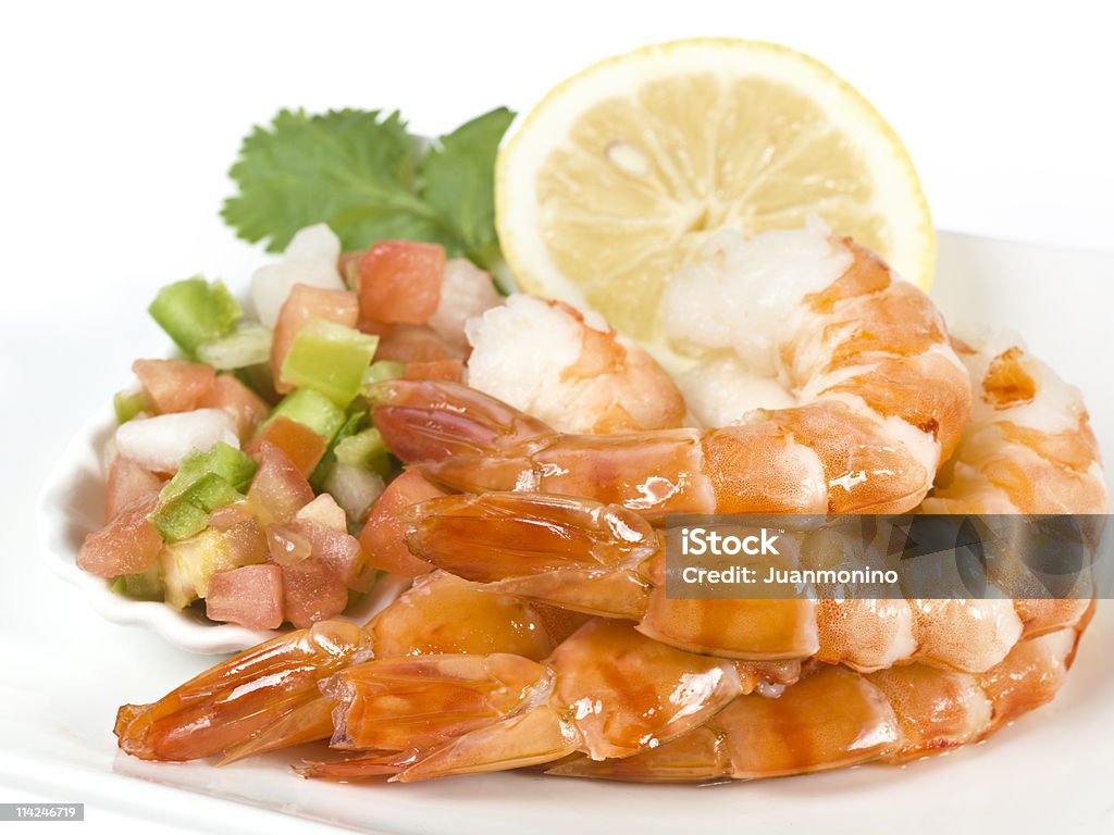 Gamberetti freschi stuzzichini - Foto stock royalty-free di Alimentazione sana