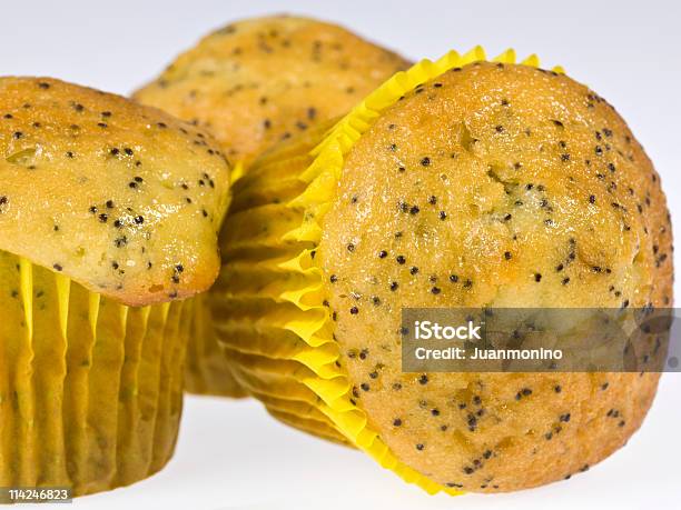 Lemon Poppy Muffins Stock Photo - Download Image Now - Lemon - Fruit, Muffin, Poppy Seed