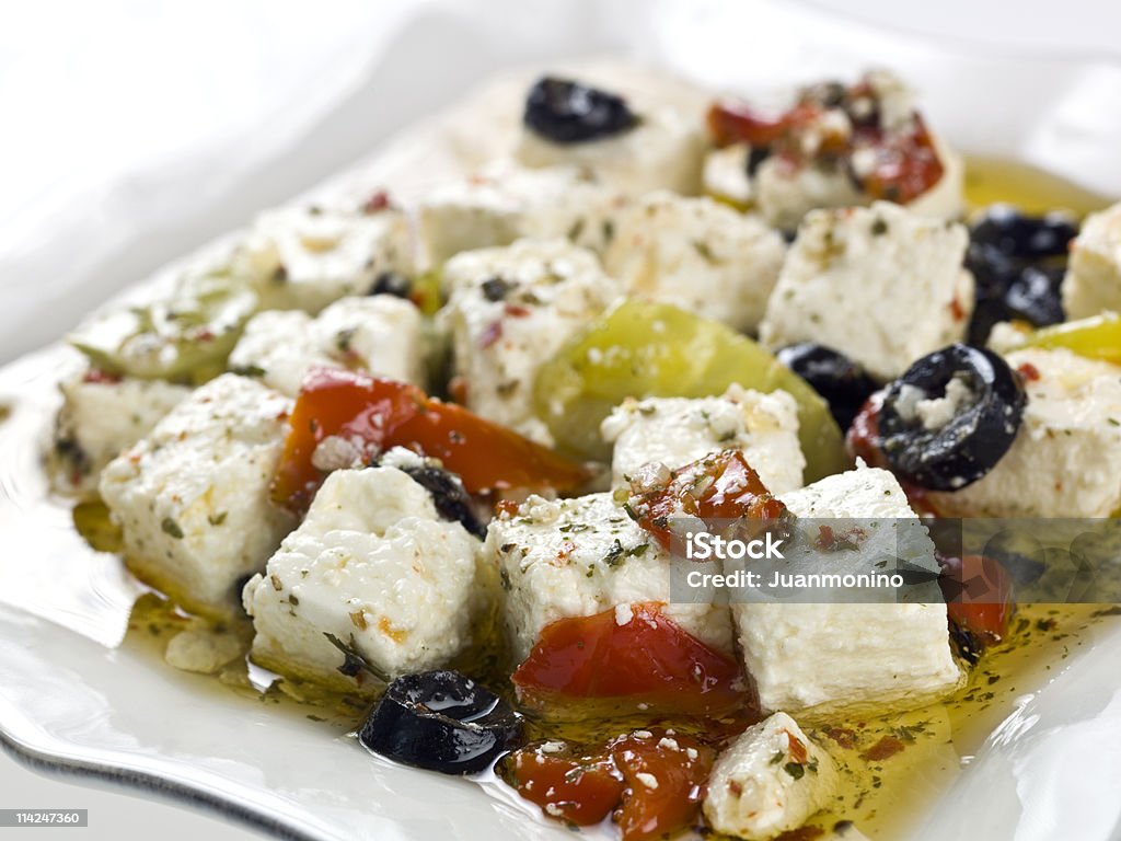 Закуска из Фета с перцем и оливками - Стоковые фото Антипасто роялти-фри