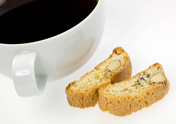 mini-biscottis i kawa - cantuccini zdjęcia i obrazy z banku zdjęć