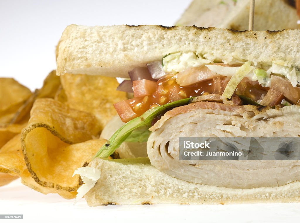 Клубный сэндвич крупным планом - Стоковые фото Мясо индейки роялти-фри