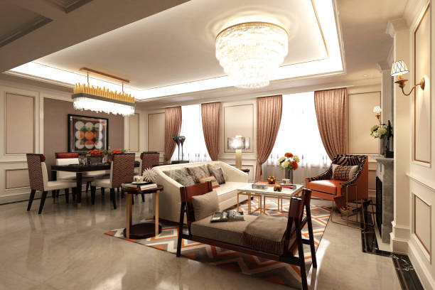 istock 3d render of living room 1142477380
