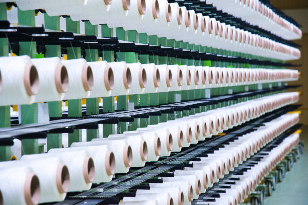 istock Industrial fabric production line 1142478622