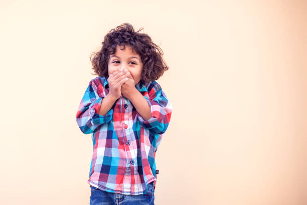 istock Adorable young boy surprised. Shock, amazement, surprise concept. 1142487163