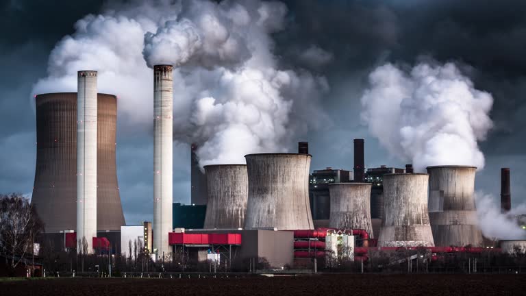 Time Lapse: Air Pollution by coal fired power station