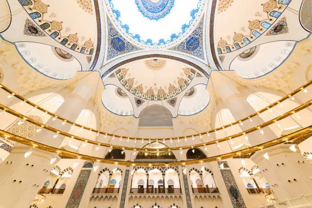 CAMLICA MOSQUE in Istanbul, Turkey. Camlica Mosque is Turkey's biggest mosque.
