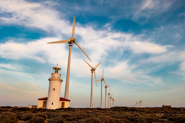 Light House  and Wind Turbines