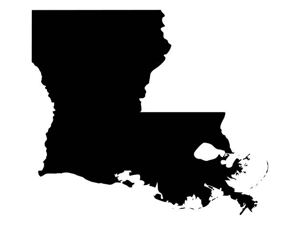 Louisiana map vector illustration of Louisiana map louisiana illustrations stock illustrations