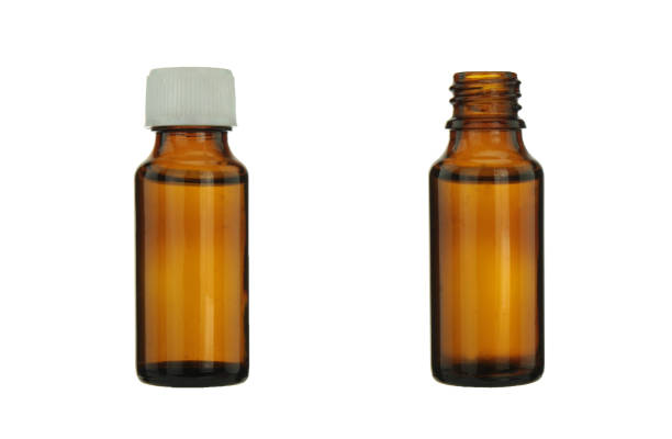 istock Brown dropper bottle on a white background. 1142497414