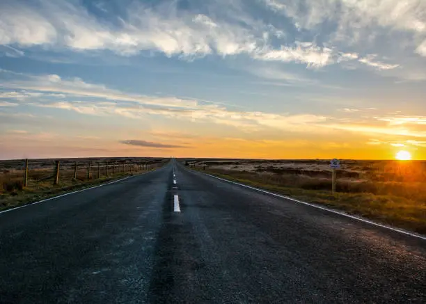 Marsden Moors, Yorkshire, England, April 13 2019. You might be forgiven by thinking that this is another global warming shot of an above average heatwave. However, you would be wrong, it's a typical 4c spring day, which plummeted to 0c as soon as the sun sunk beneath the horizon.