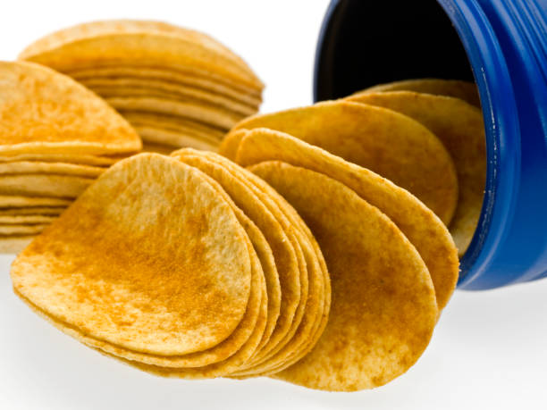 Close-up of oily French fries as a background