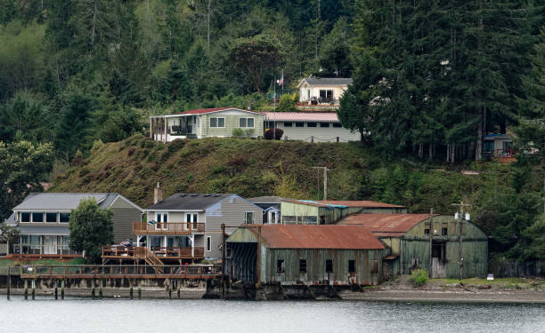 istock Old Waterfront Buildings On A Rainy Day 1142509160