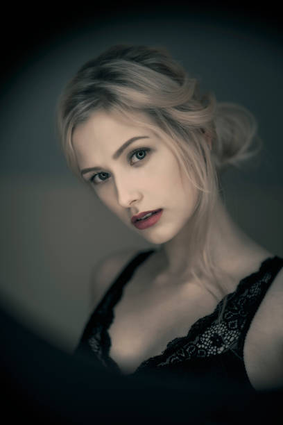 istock Studio Portrait Of Attractive Blond Woman 1142510708