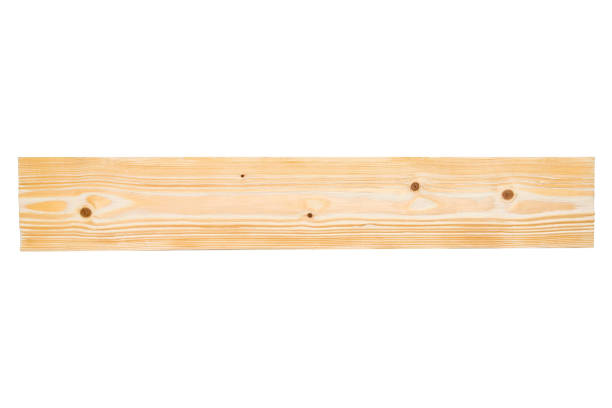 Brown wooden board with natural striped pattern for background, wooden surface for add text or design decoration art work . isolated on white background with clipping path.