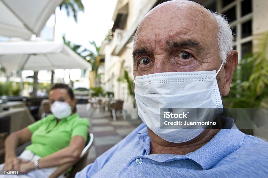 Schweinegrippe paranoia - Lizenzfrei 60-69 Jahre Stock-Foto