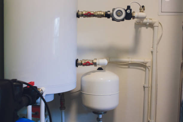 istock Hot water boiler. Boiler room with a heating system. 1142517297