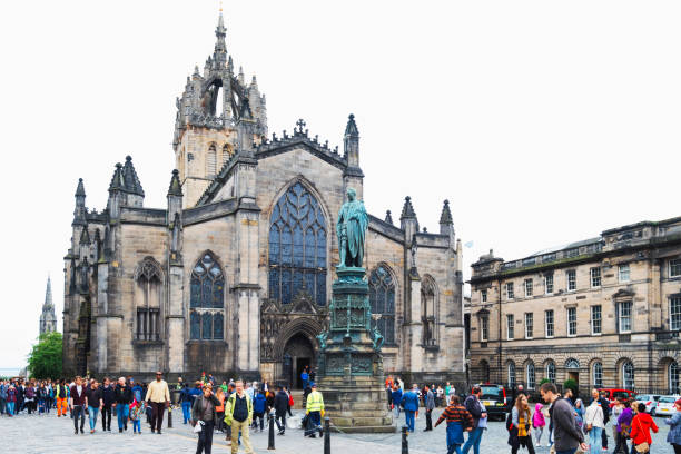 istock St Giles cathedral with tourist in Edinburgh 1142520105