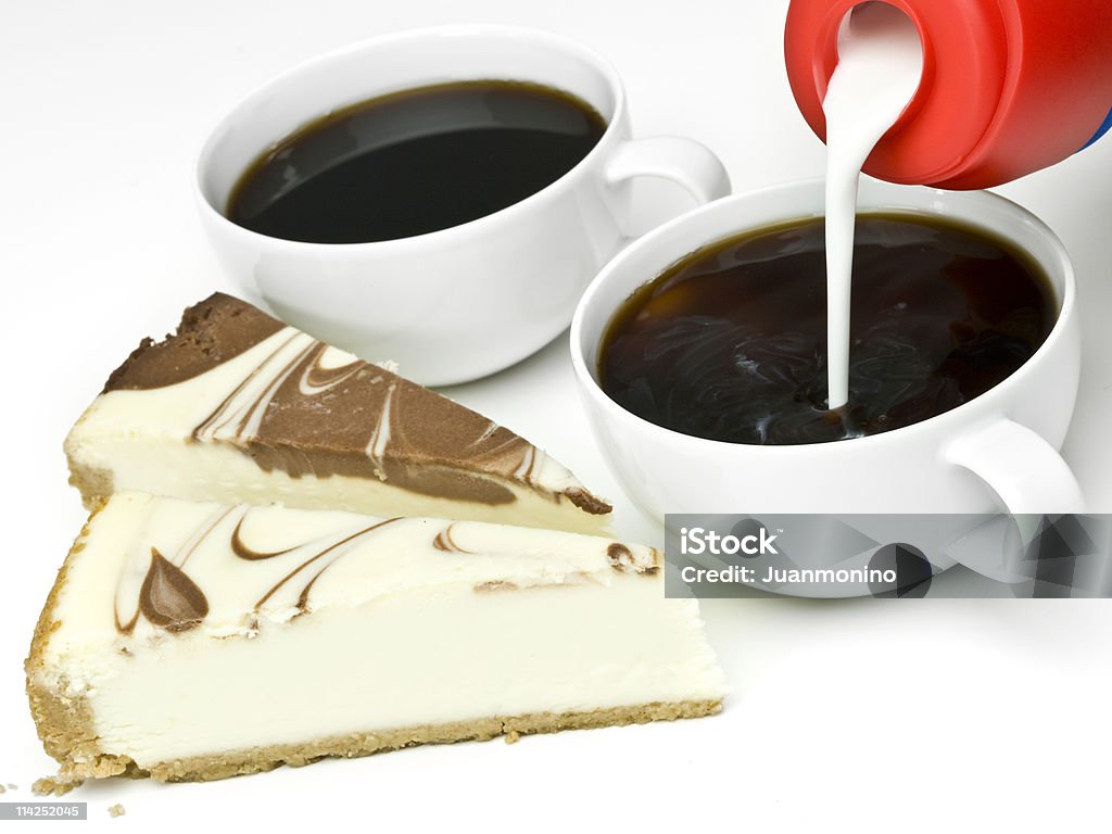 In marmo e macchina per caffè e cioccolato Torta di ricotta - Foto stock royalty-free di Alimentazione non salutare