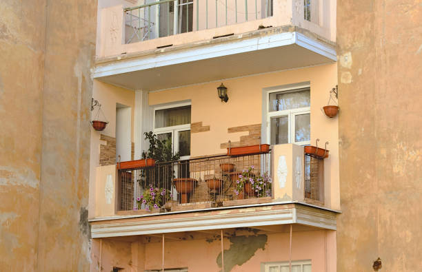 istock Beautiful balcony on a building facade. 1142532593