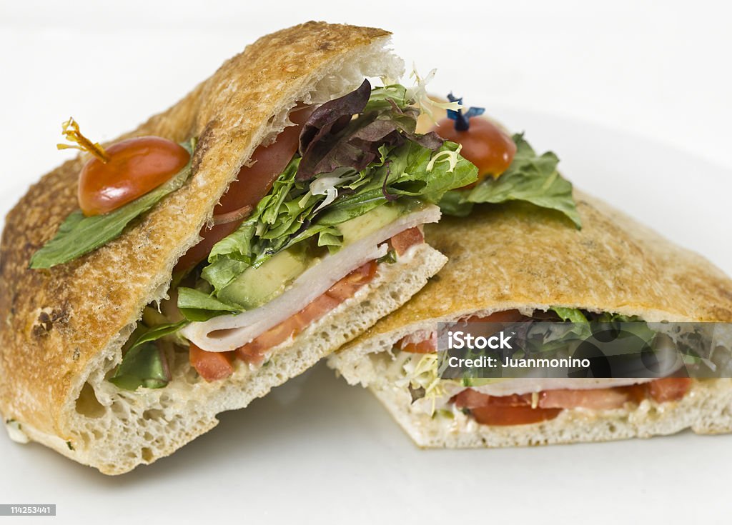 La Turquie et Sandwich Ciabatta à l'avocat - Photo de Sandwich libre de droits