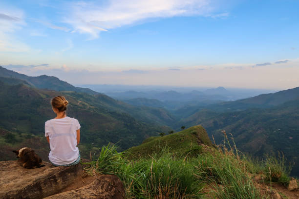 istock Sitting on a rock with a dog 1142535305