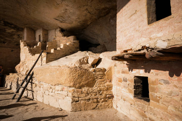 Balcony House, an Ancient Puebloan (Anasazi) cliff dwelling that was inhabited until the 13th century, Mesa Verde National Park, Colorado, USA