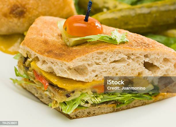 Vegetarian Panini Stock Photo - Download Image Now - Bread, Ciabatta, Color Image