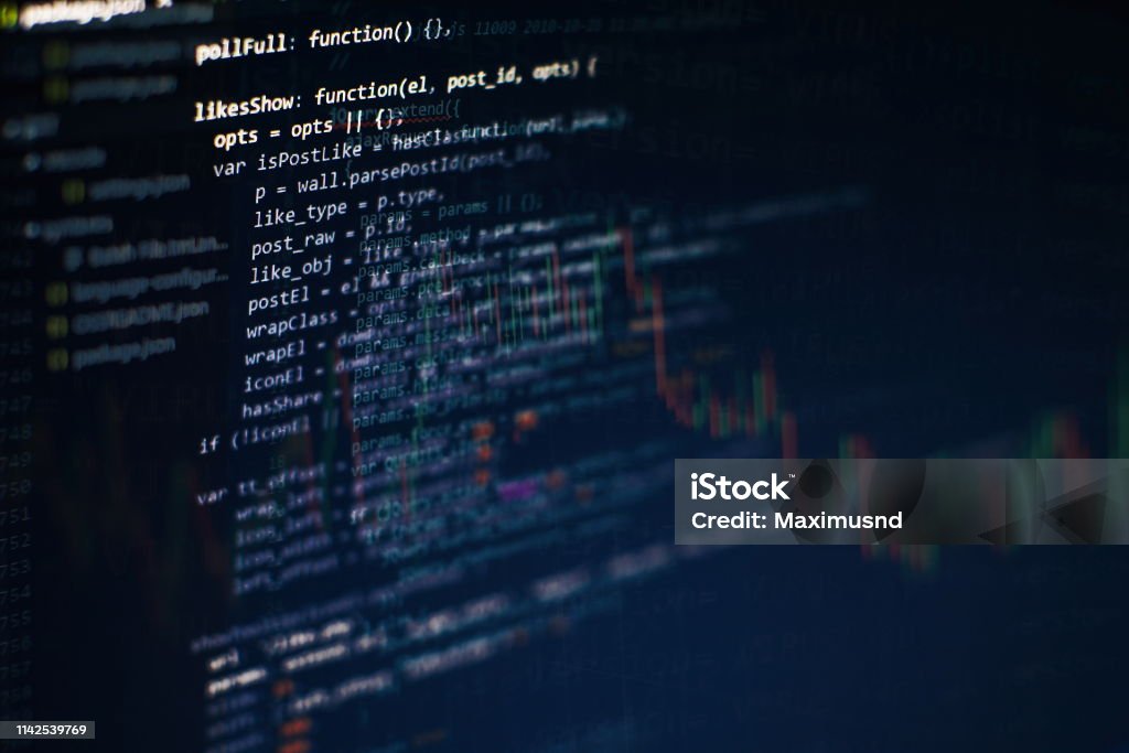 Code Bild Programmmier Entwickler Programmiercode Abstrakter Computerskriptcode Programmierung ...