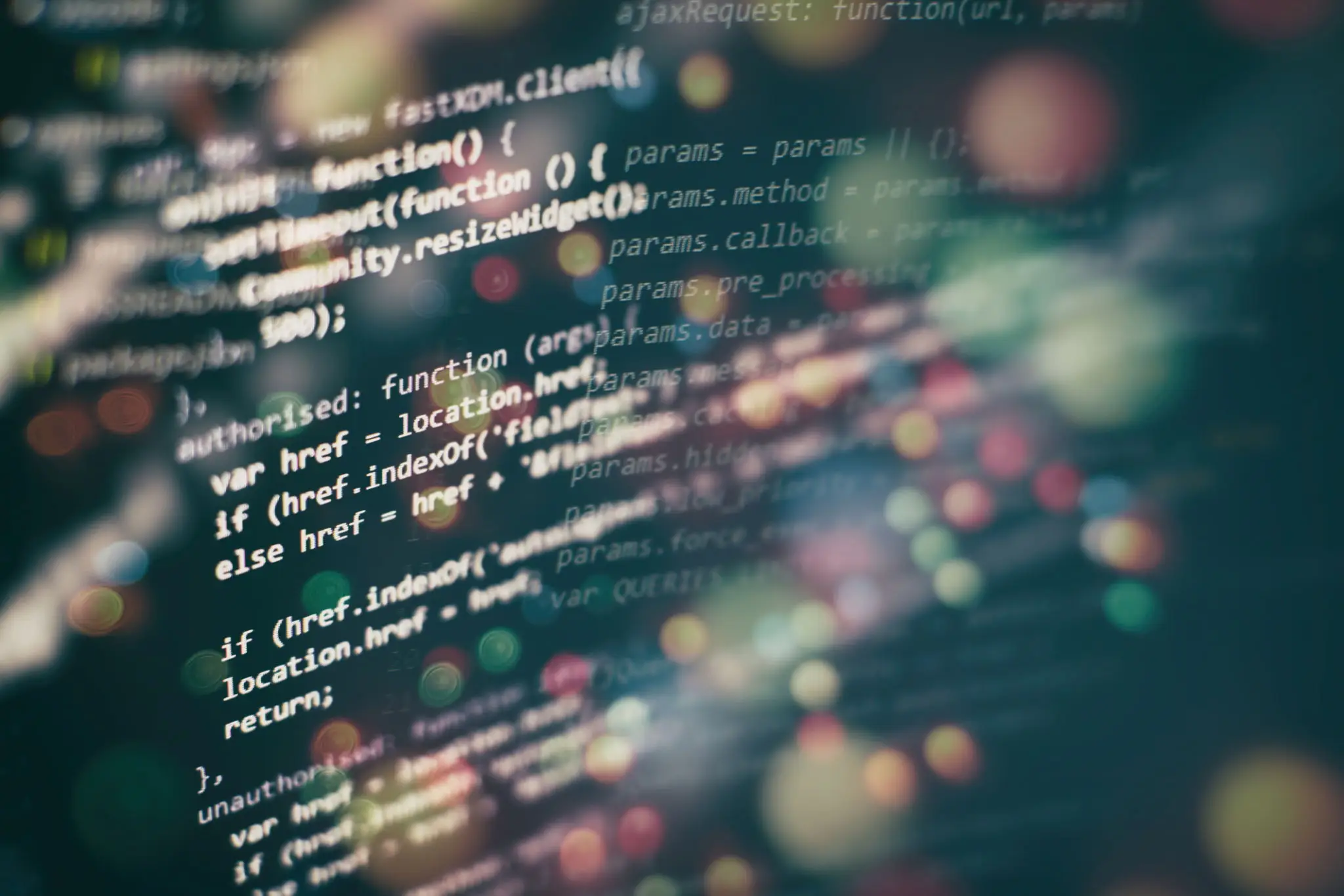 Big data storage and cloud computing representation. Programming code.