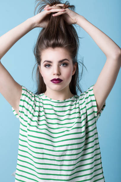 istock Charming girl with long hair. 1142542053