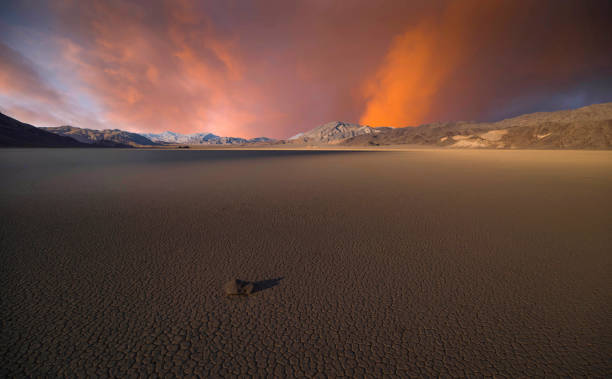 Racetrack Playa, Death Valley NP Stone - Object, California, Death Valley National Park, Desert, Racetrack Playa racetrack playa stock pictures, royalty-free photos & images