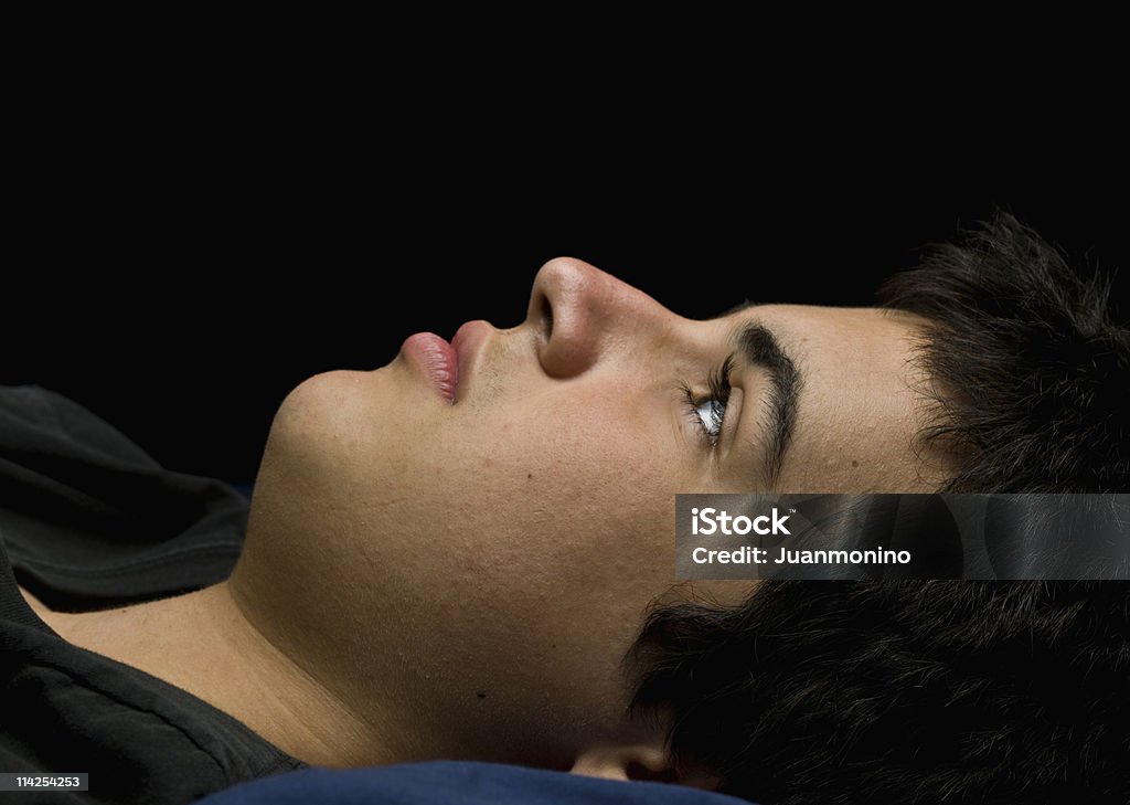 Schlaflos teen - Lizenzfrei Bett Stock-Foto