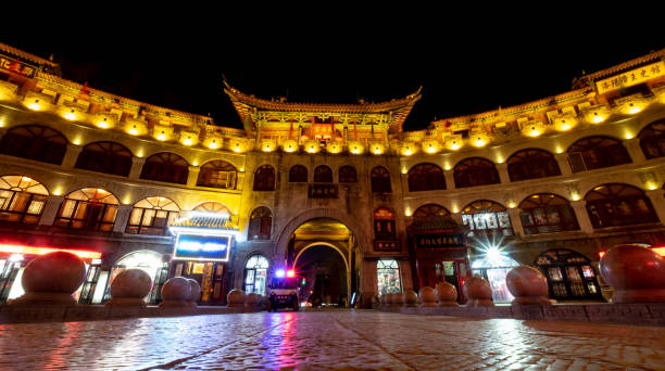 Lijing Gate in Luoyang  located on the central of the Luoyang city Luoyang, Henan/China- JANUARY 20, 2019: Lijing Gate in Luoyang  located on the central of the Luoyang city and is one of the Four Great Ancient Capitals of China. buddha art stock pictures, royalty-free photos & images