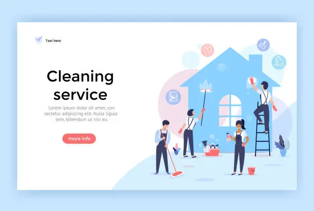 Vector illustration of Cleaning service.