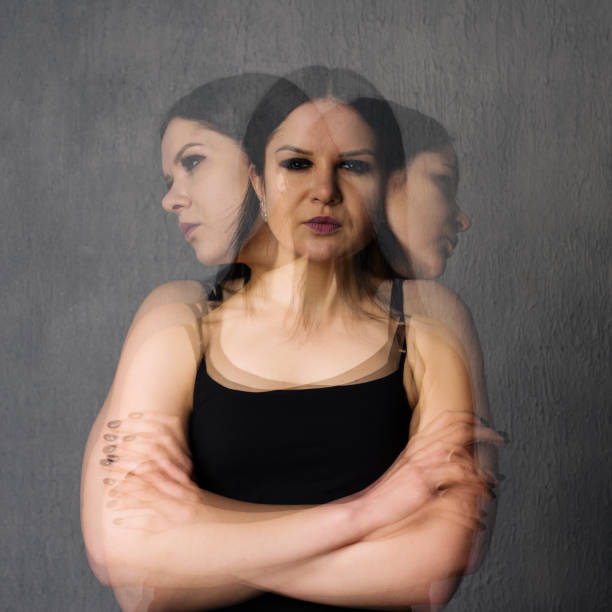 istock Woman with split personality suffers from schizophrenia 1142553367