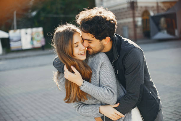 istock Beautiful couple spend time in a summer city 1142553399
