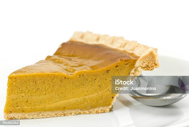 Piece Of Homemade Pumpkin Pie Stock Photo - Download Image Now - Baked, Close-up, Color Image