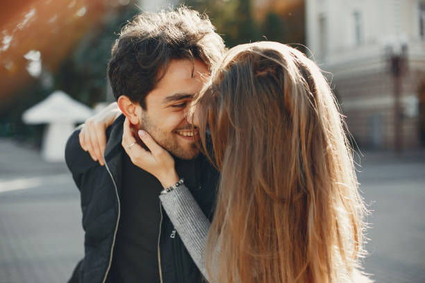 istock Beautiful couple spend time in a summer city 1142553531