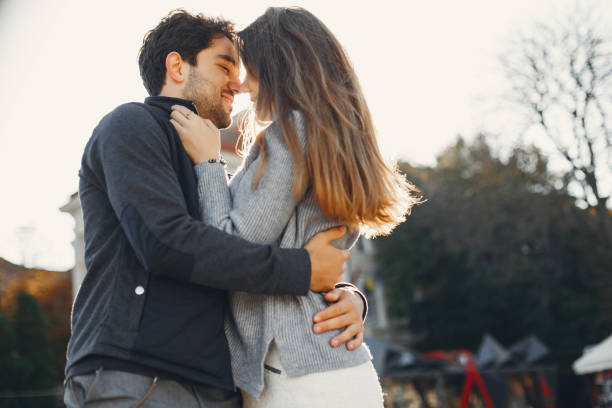 istock Beautiful couple spend time in a summer city 1142554072