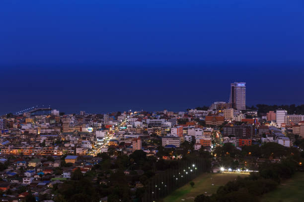 istock Hua Hin town from scenic point at twilight 1142555474
