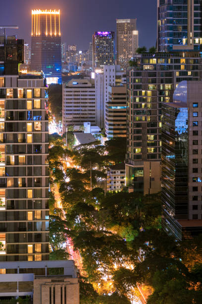istock Witthayu and Lumphini district at night, Bangkok, Thailand 1142555511